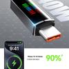 Кабель для быстрой зарядки 240 Вт, двойной порт USB-C PD, динамический интеллектуальный светодиодный индикатор питания, конструкция из цинкового сплава