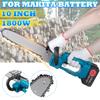 10 Inch Electric Chain Saw Pruning ChainSaw Cordless Garden Tree Wood Logging Trimming Saw Woodworking Cutter Tool Kits