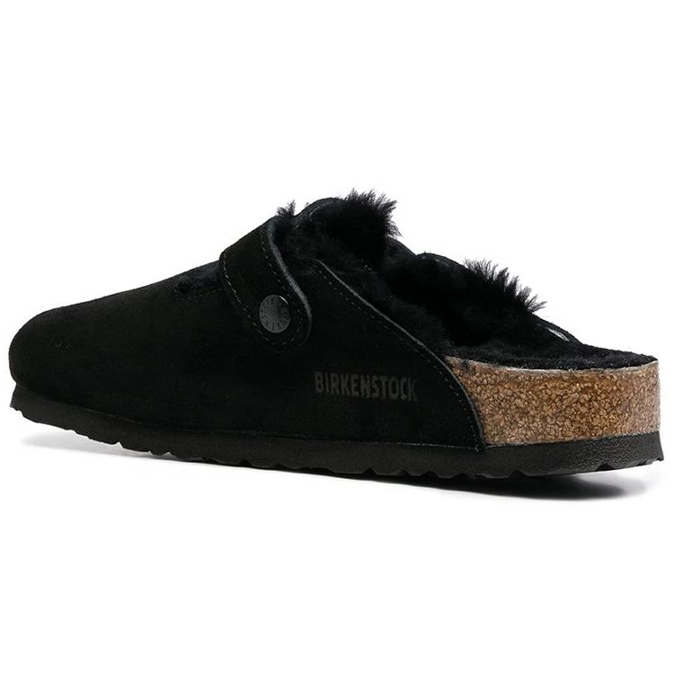 Birkenstock Бостонские удобные полутапочки Мужские тапочки Черные 259883BOSTONBLK