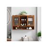 Armoire - MUVOE - 90 Cm - Double Porte Coulissante - Bois Massif - Marron