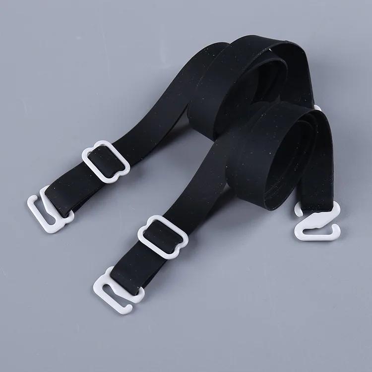 1Pair Women 1cm Wide Backless Clear Bra Straps Non Slip Transparent Bra Strap  Adjustable Candy Color Bra Extender Accessories