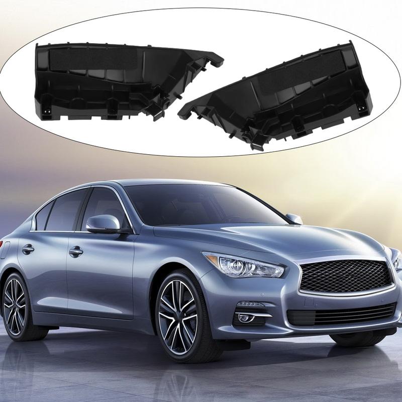 Front Bumper Fixed Bracket Retainer Support Holder for Infiniti Q50 2014-2018 Plastic Black 620594GA0A