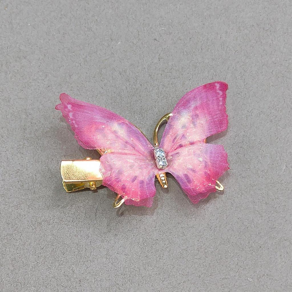 Градиентная заколка-бабочка для детей - симпатичная заколка-уточка из сетки и сплава, идеально подходит для стилей ханьфу и феи