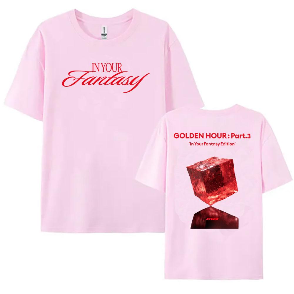 GOLDEN HOUR : Part.3 In Your Fantasy Edition T-shirt ATEEZ Boys Band Korean Style Tshirts Unisex Streetwear Fashion Women Tees