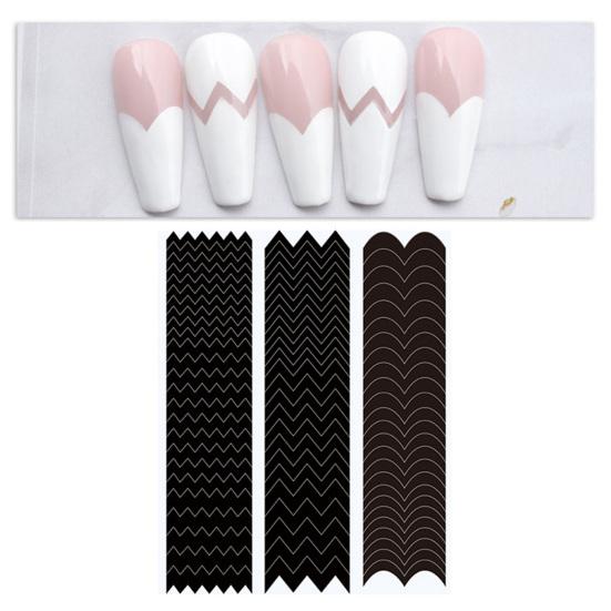 5 шт. наклейки для ногтей самоклеящиеся съемные водонепроницаемые различные формы легко наносятся для украшения ногтей гладкий французский