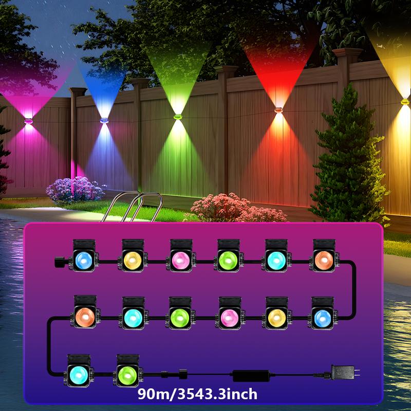 Smart RGBIC LED Eave Lights 300FT Permanent Outdoor IP67 Waterproof Festival Flashing Lighting Fairy String Holiday Lighting