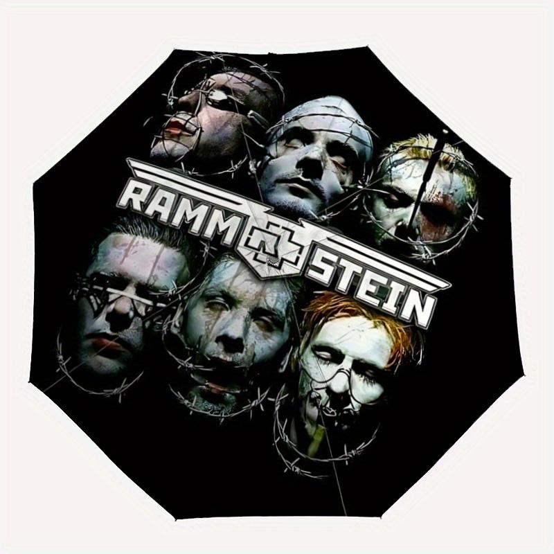 1pc Rammstein Automatic, Cute Cartoon Pattern, Portable Outdoor Umbrella, Perfect, Holiday Gift for fans.Z067