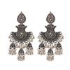 Новые этнические винтажные женские геометрические турецкие серьги Jhumka индийские украшения золотые серьги с кисточками в виде колокольчиков турецкие украшения