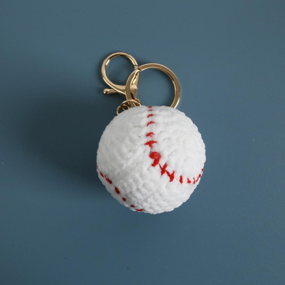 Billiards Rugby Knitting Basketball Keychain Handmaking Sport Ball Pendant Backpack