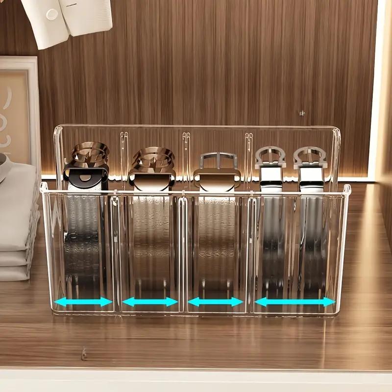 Артефакт для хранения ремней Домашний гардероб Мужская и женская подставка для демонстрации ремней Акриловая прозрачная сетка Коробка для хранения ремней