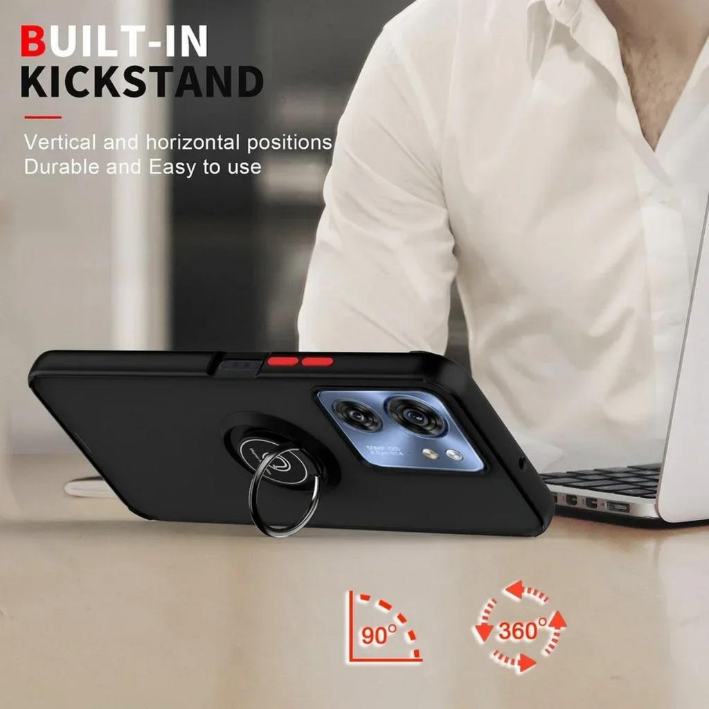 Вращающийся держатель Кольцо Магнитный чехол для Moto Edge 40 Neo 30 Fusion Neo Ultra G72 G84 G54 G14 G52 G60 G 60S G13 G23 Матовый чехол