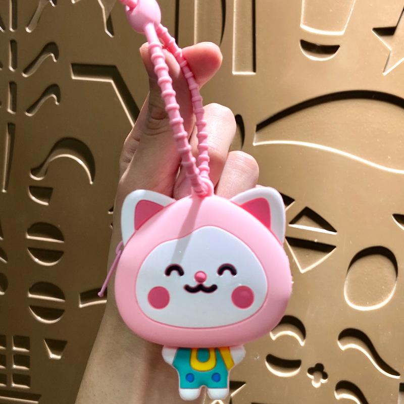 Очаровательный кролик силиконовый брелок для монет и школьная сумка кулон подарок