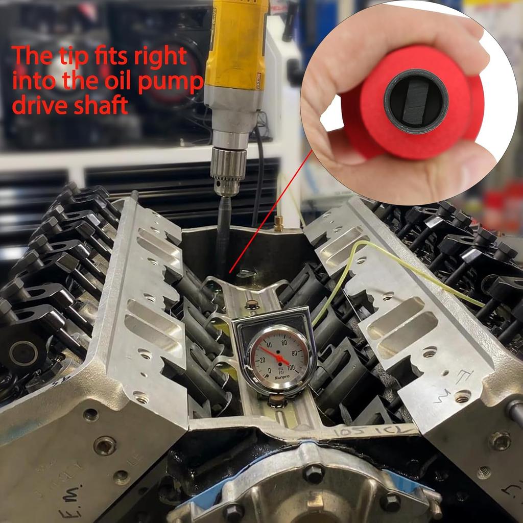 Инструмент для прокачки масляного насоса, совместимый с двигателями GM Chevy V6 V8 SBC 350 BBC 454 Small And Big Block Chevy