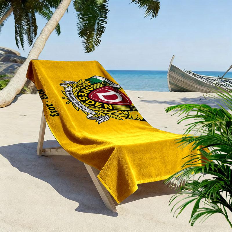 Dynamo Dresden Print Beach Towel, Large Soft Quick Dry Towel for Beach Camping Swimming