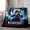 Custom 1pc Wednesday's Journey Blanket, Soft And Comfortable Blanket, Casual Warm, Camping Travel Blanket, Birthday Gift Q912198