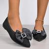 Fashion Plus Size 2025 New Slip On Women's Flats Outdoor Pointed Toe Shallow Bow Tie Soft Sole Flats Comfortable Casual Walking Shoes