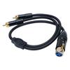 XLR Female Y Splitter Stereo Cable 1.6ft XLR Female to 2 Phono Plug Adapter Cable for Amplifier Recorder Speaker TV