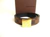 Authentic Damier Brown Gold Buckle Belt Waist Size 75-85cm S #9812  Refurbished