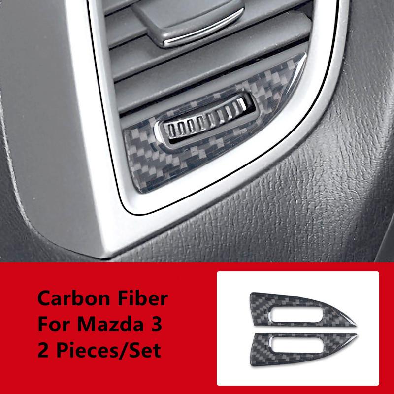 Углеродное волокно автомобильная дверь, панель переключения передач, центральное управление, декоративная крышка, наклейки для салона автомобиля Mazda 3 Axela