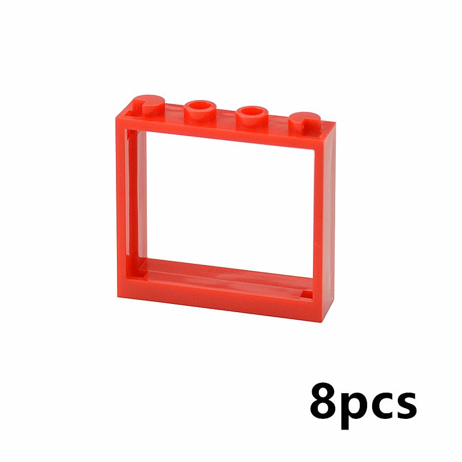 City Window Building Up Cubes Custom Build House Door Frame Glass Bricks Parts Fits 60594 60616 60621 60596 MOC Educational Tool Parts Fo