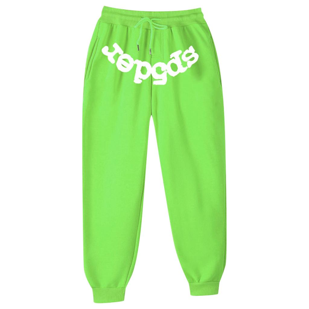 Женские повседневные спортивные брюки с надписью и карманами, эластичные спортивные брюки с завязками на шнурке