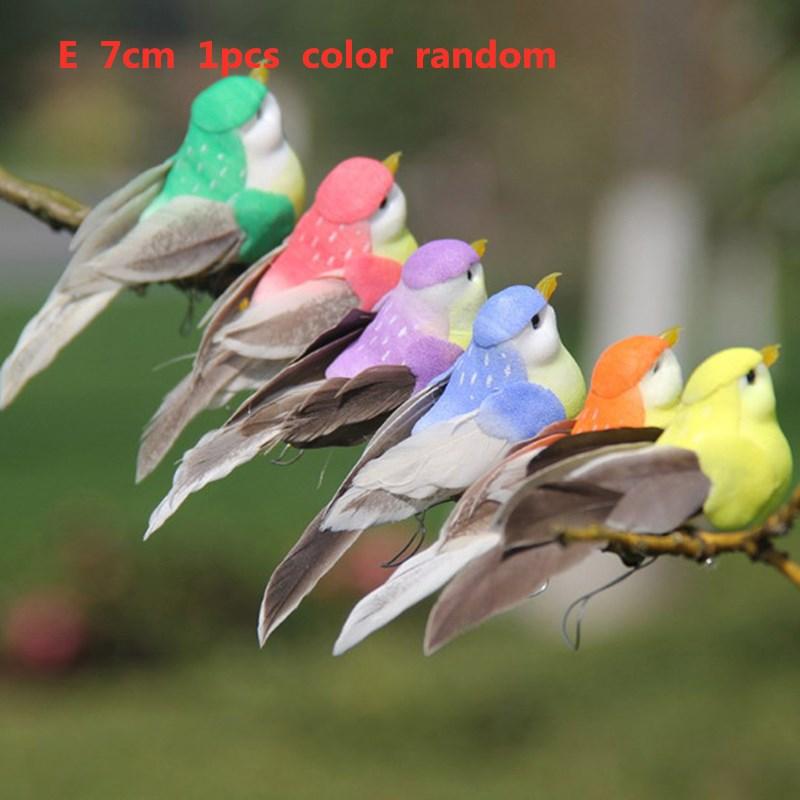 Mini Fake Birds Artificial Feather Foam Doves Wedding Decoration Venue Ornament Bird Model Home Garden Ornament DIY Party Use