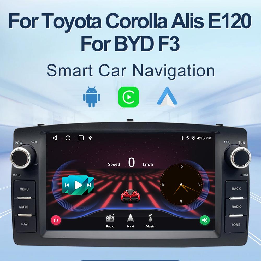 Car Video Player for Toyota Corolla E120 BYD F3 2000-2006 GPS Navigation Built-in Dsp Carplay Autoradio Android Head Unit