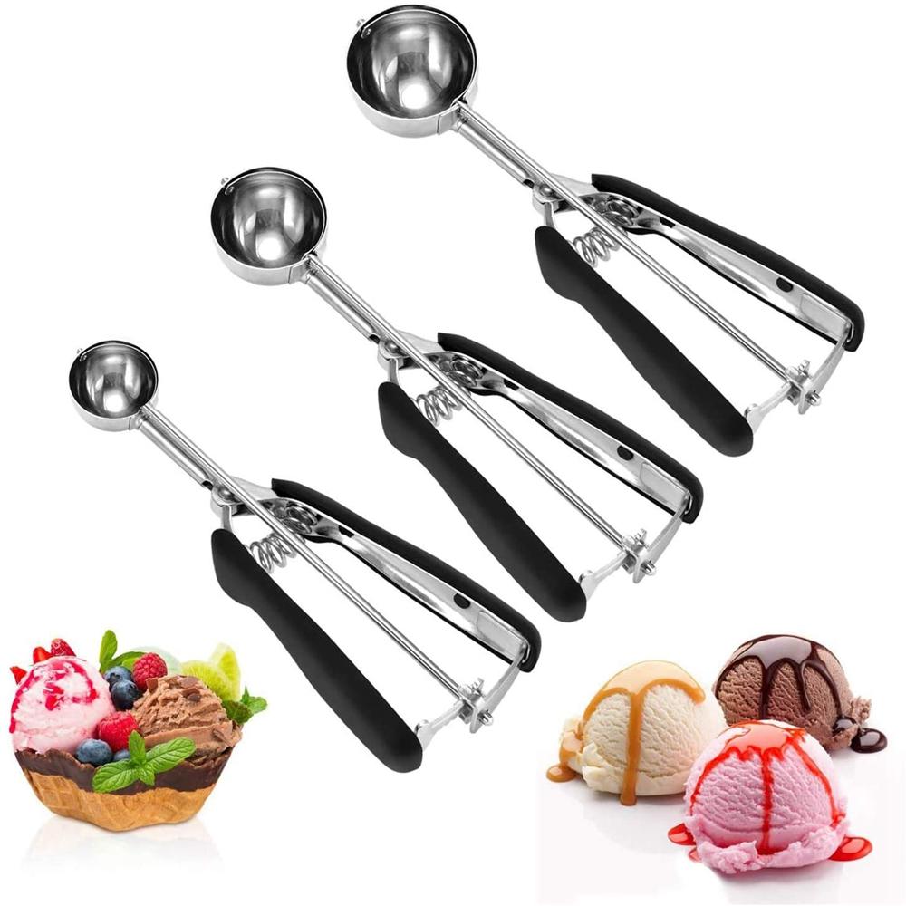 Food Portioner Cutter for Watermelon Ice Ball Digger Ice Cream Scoop Kitchen Tool Ice Ball  Spoon