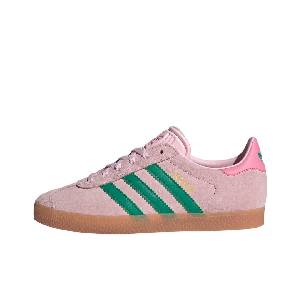 Adidas Кроссовки Gazelle J Clear Pink Court Green для детей Bliss-Pink JP7128