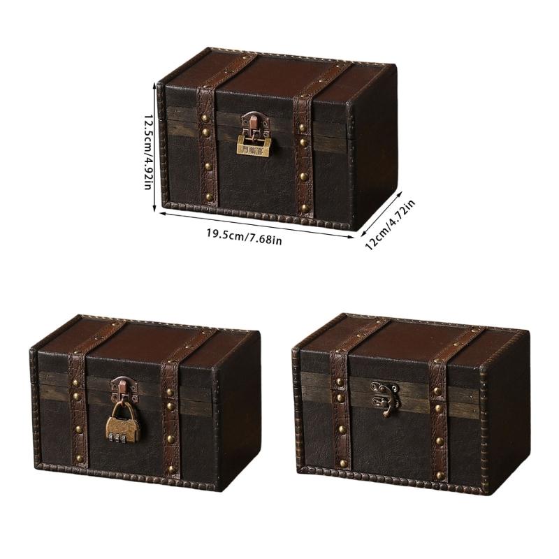 Practical Old Fashioned European Styles Sturdy Wood Trunk Stylish Storage Solution for Traveler and Fashion Lovers