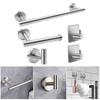 Towel Bar Storage Rack Bathroom Hardware Set Polished Surface Easy To Clean Fingerprint-Resistant Wall Mounted Towel Robe Holder