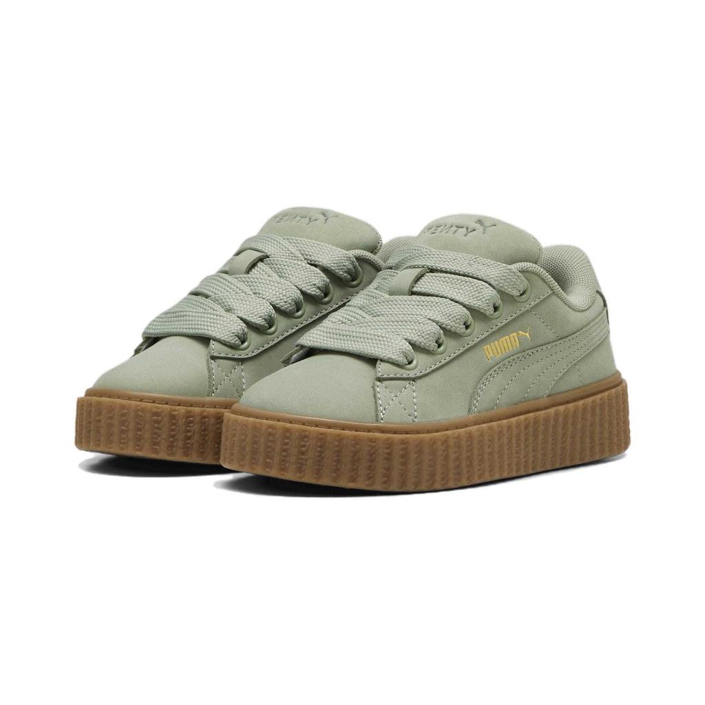 Fenty x Puma Creeper Phatty Little Kid Earth Tone Pack - Зеленый туман Детские кроссовки Золотистая подошва 399867-02