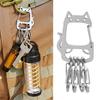 Брелок Lucky Cat из нержавеющей стали со съемными S-образными крючками, прочный портативный держатель для ключей для кемпинга на открытом воздухе, металлическая подвесная пряжка-карабин