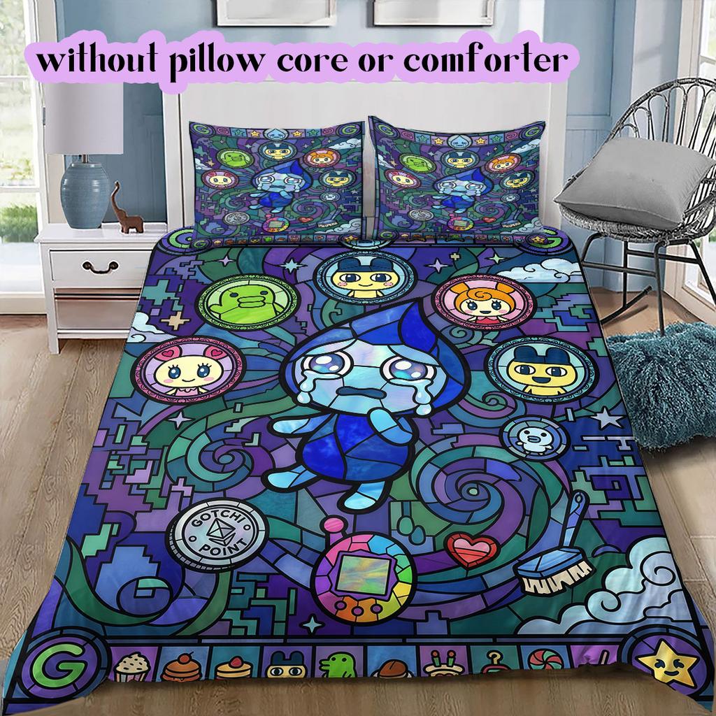 Nostalgic Tamagotchi Printed Duvet Cover Bedding Set, Relive the Fun, Various Sizes Available