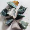 Natural Raw Moss Agate Rough Stone Quartz Crystals Rock Healing Reiki Mineral Aquarium Home Room Decoration Energy Stone