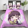 Cartoon Demon Slayer Bedding Set Japan Anime 3D Printed Duvet Cover Set Comforter Cover Set  Twin Single Size For Home Decor