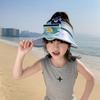 Summer Outdoor Children's Fan Hat Sun Protection Cartoon Air Top Hat Big Brim UV Sun Hat Primary School Student