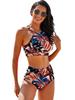 2023 Sporty High Waist Conservative Bikini Set - Double Shoulder Split Swimsuit for Women
