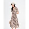 Flower Trace Skirt Jiuzi Anna Kou 100% Mulberry Silk Wrapped Dress