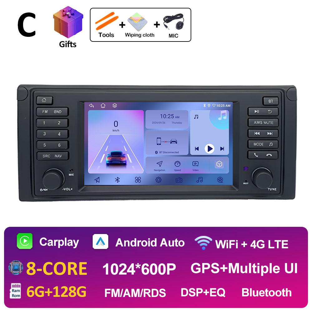 For BMW E39 GPS Navigation Wireless Carplay Autoradio 2.5D Touch Screen Car Video Radio Multimedia Player Android Auto Head Unit