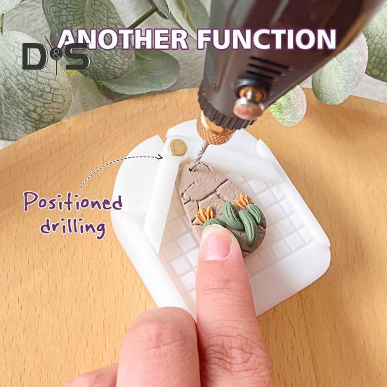 1/2 комплекта инструментов для вставки штифтов, 3 размера, резак, V-образная позиционирующая доска, инструменты для установки штифтов для сережек из полимерной глины