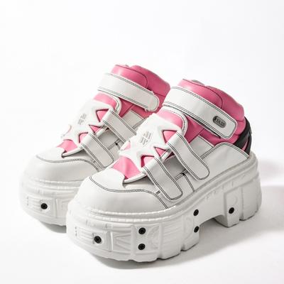 Весенние новые готические панк ботинки на платформе женские ботинки на массивном каблуке в стиле хэви-метал ботильоны в темном стиле