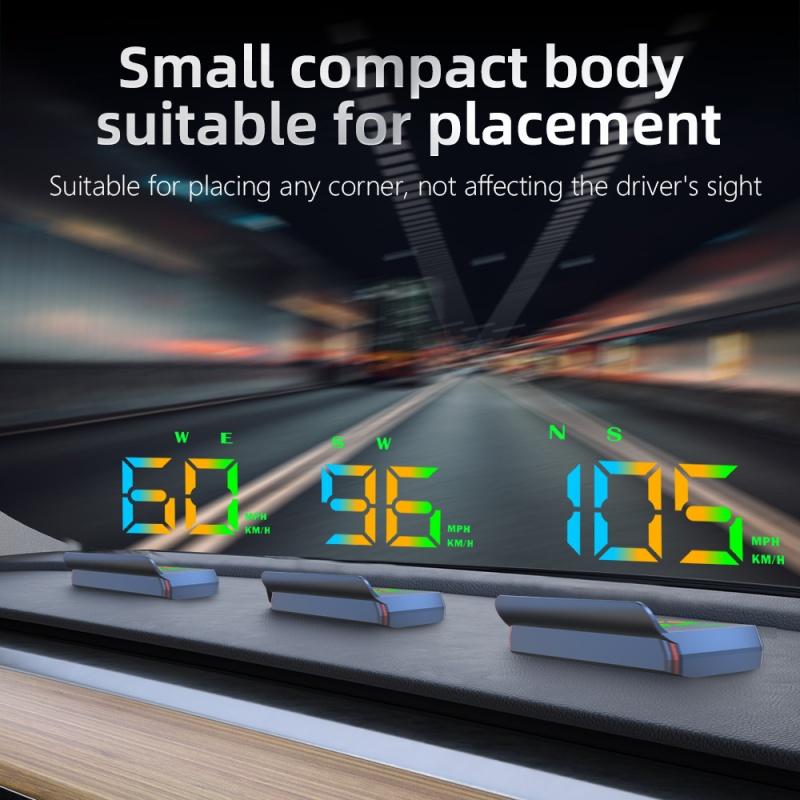 GPS HUD Спидометр км/ч миль/ч Измеритель HUD Крупный шрифт Цифровой Белый Зеленый Свет Дисплей Автомобильный Head Up Display USB-штекер