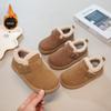 Ретро детские верблюжьи сноубутсы - Некрасиво-милые в стиле Birkenstock, с флисовой подкладкой для тепла, Маленькие и средние размеры