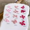 50Pcs Heart Rose Nail Art Decorations Resin Soft Carving Flower Nail Drills Mixed Size Vintage Nail Accessories