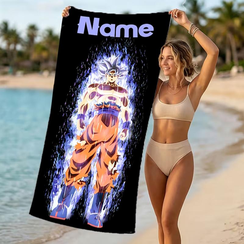 Customizable personalized beach towels Dragon Ball themed designs.Suitable for the beach, yoga, sports;ideal as beach accessories