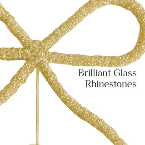 9,8" Бант со стразами Верхушка для елки Золотой/Серебряный Бант со стразами Верхушка для елки Украшение для Рождества Праздника Свадьбы Вечеринки по случаю дня рождения Декор