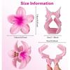 Pinces à cheveux - Lot de 8 - Fleur colorée - Antidérapante - Haute qualité