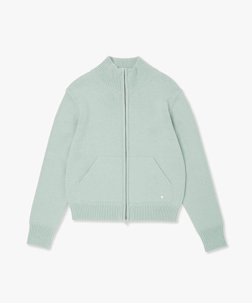 PLAC WOMEN High-Neck Zip-Up Knit_4 Colors
