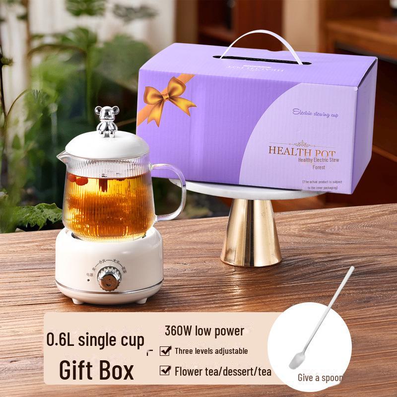 Мини-заварник с цветочным узором и чашка для здоровья — элегантный офисный подарок